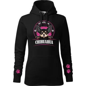 Dámská mikina STRIKER Dámská mikina Čivava Barva: Černá, Velikost: XXL