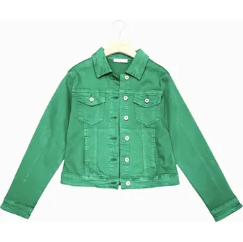 Dámská casual bunda Bunda džínová color Sarah John F6618 barva: zelená, velikost: S
