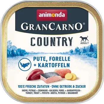 Krmivo pro psa 22x150g animonda GranCarno Adult Country krůtí, pstruh a brambory