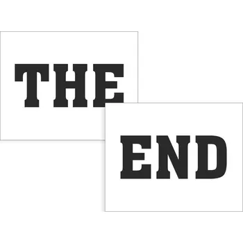 Svatební dekorace PartyDeco Samolepky na boty THE END