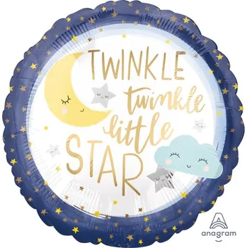 Balónek Amscan / Reithmüller Balonek fóliový Twinkle Little Star saténový, 43 cm