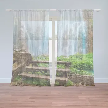 Záclona Záclony Posezení u vodopádu: 2 ks - 150x250 cm - Sablio
