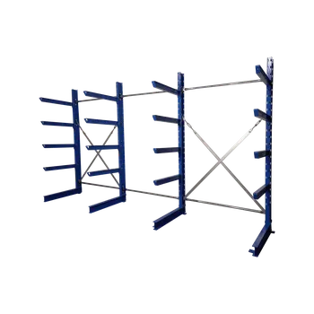 Dílenský regál Regalydoskladu Konzolový regál L: 4500mm, 1600kg na patro, 0+4