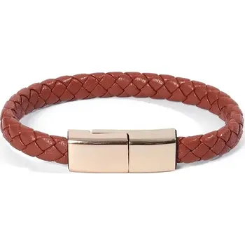 Náramek Náramek na ruku USB / USB-C kabel 20cm Barva: Hnědá