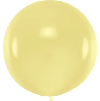 PartyDeco Jumbo balon pastelový smetanový, 1 m