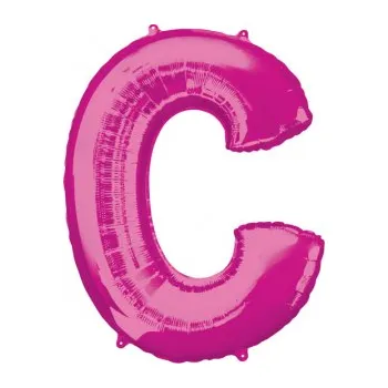 Balónek Amscan / Reithmüller Fóliové písmeno C růžové, 83 cm