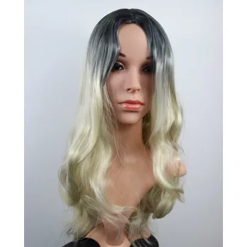 Paruka Wigorous Sofia - dlouhá černá blond ombre paruka
