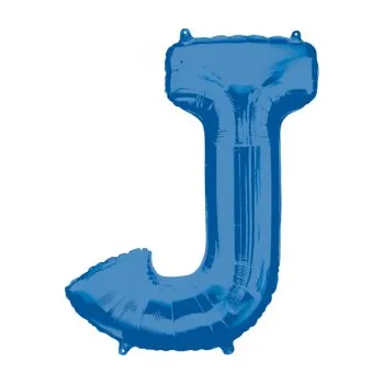 Balónek Amscan / Riethmüller Fóliové písmeno J modré, 83 cm