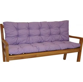 Podsedák Nábytek PEGAS Polstr na zahradní lavičku 120 cm - látka fialový melír