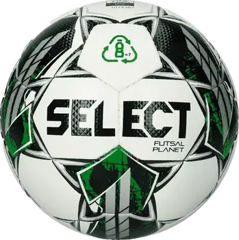 Fotbalový míč Futsalový míč Select Futsal Planet v22 velikost 4 bílo-zelený