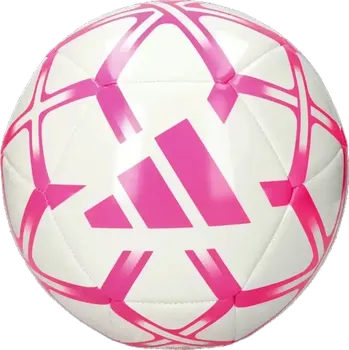 Fotbalový míč Fotbalový míč Adidas Starlancer Club velikost 4 bílo-růžový