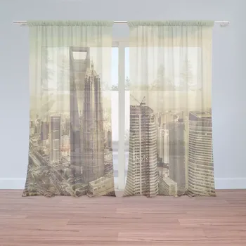 Záclona Záclony Mrakodrapy 4: 2 ks - 150x250 cm - Sablio