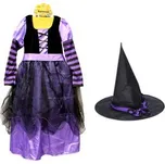 Set karneval - čarodějnice fialová