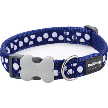 Obojek pro psa Red Dingo obojek White Spots on Navy vel. M