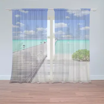 Záclona Záclony Molo na pláži: 2 ks - 150x250 cm - Sablio