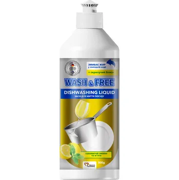 Mycí prostředek Prostředek na mytí nádobí WASH&FREE šťavnatý citron a máta 500 ml