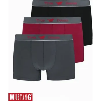 Boxerky Mustang 4148 retro 3 pack L Černá