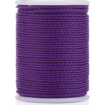 Dětské navlékací korálky Voskovaná tchajwanská polyesterová šňůrka Purple - Ø 1 mm , návin cca. 11 m