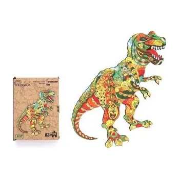 Dřevěná hračka Puzzle drewniane eko 129 Tyranozaur rex A3