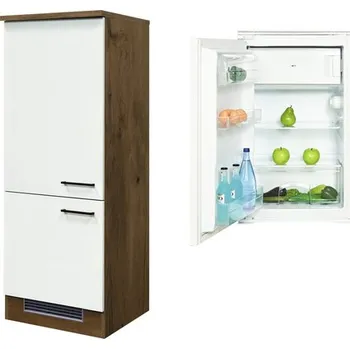 Kuchyňská skříňka Skříň na vestavnou lednici Flex Well Vintea šířka 60 cm magnólie matná vč. chladničky
