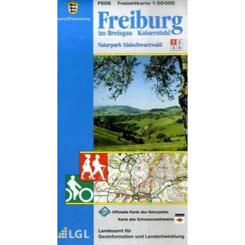 Topographische Freizeitkarte Baden-Württemberg Freiburg im Breisgau, Kaiserstuhl