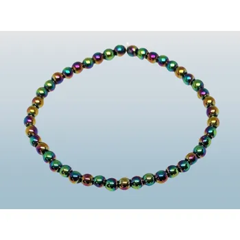 Náramek Hematit duhový náramek 4 mm