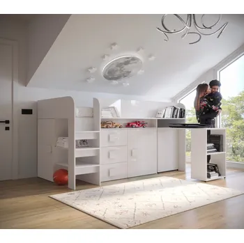 Obývací stěna Dětský pokoj Toledo 1A Barva korpusu: Bílá, Dveře: Bílé