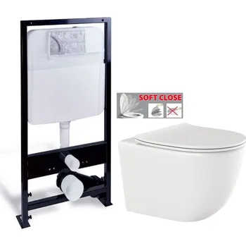 PRIM předstěnový instalační systém bez tlačítka + WC INVENA TINOS + SEDÁTKO PRIM_20/0026 X NO1