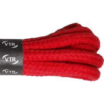 Tkaničky do bot Bavlněné kulaté tkaničky silné červené, délka 100 cm