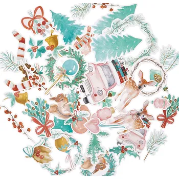 Umělecký papír Papírové výseky dpCraft - Jolly Christmas sada 44 ks