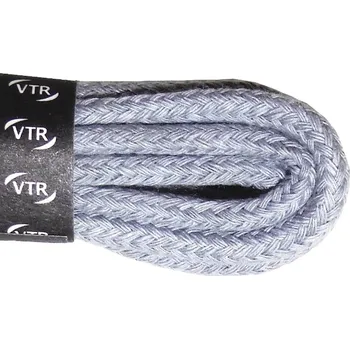 Tkaničky do bot Bavlněné kulaté tkaničky silné šedé, délka 140 cm