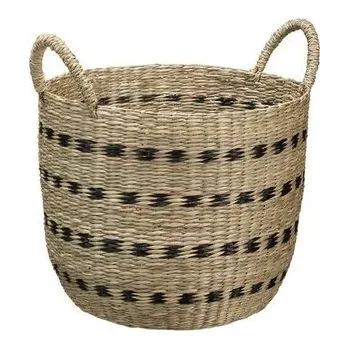 košík VITA d32x27cm, 2ucha, přír.mořská tráva