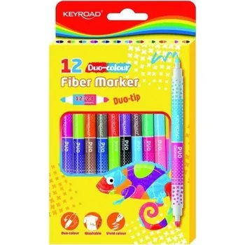 Set školních potřeb Flamastry dwustronne 12szt = 24 kolory