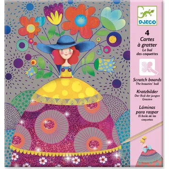 Hračka DJECO Vyškrabávací obrázky - Dámičky