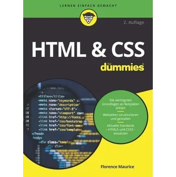 HTML & CSS für Dummies - Maurice, Florence [DE] (2022, Taschenbuch, Wiley-VCH GmbH)