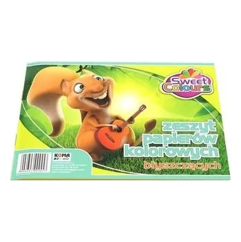 Set školních potřeb Zeszyt papierów kolorowych A5 błyszczący