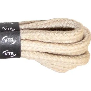 Tkaničky do bot Bavlněné kulaté tkaničky silné béžové, délka 140 cm