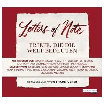 Literární biografie Letters of Note - Briefe, die die Welt bedeuten, 3 Audio-CDs - Usher, Shaun