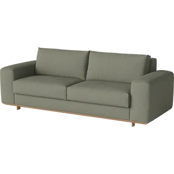 Pohovka Gest 2,5 sofa, Čalounění Nantes green, Podnož Bělený dub