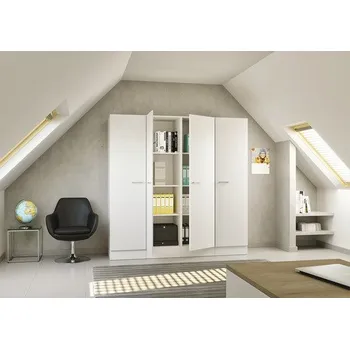 Šatní skříň Potravinová skříň Flex Well Lucca ŠxHxV 200 x 60 x 200 cm čelo bílá matná korpus bílá