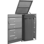 vidaXL Přístřešek na popelnici 69 x 77,5 x 112,5 cm nerezová ocel [149562] Barva: antracitová