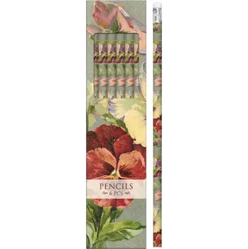 Set školních potřeb Ołówki ozdobne STPEN13 bratki - zestaw 6 sztuk