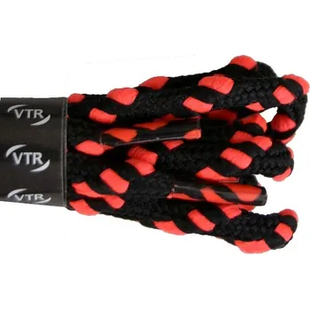 Tkaničky do bot RUNNING LACES uzlíkové tkaničky černo neonové růžové, délka 100 cm