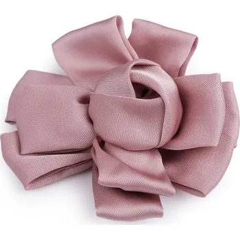 Saténový květ k našití a nalepení Ø6,5 cm - 4 pudrová