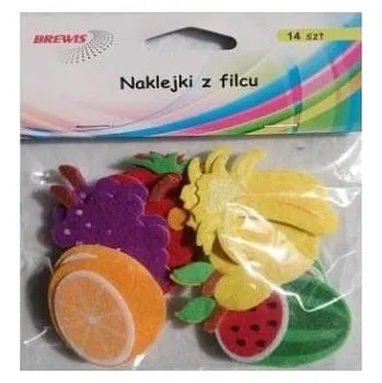 Set školních potřeb Naklejki z filcu Owoce 14szt