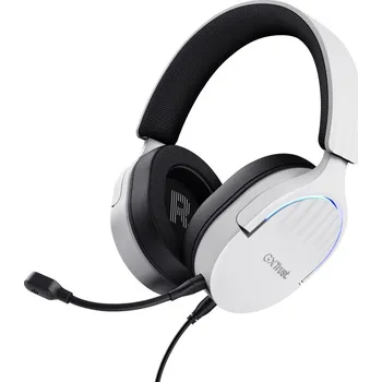 TRUST Herní sluchátka GXT 490W FAYZO, USB, bílá