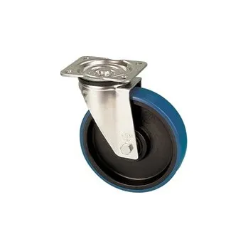 Pojezdové kolečko NDK 125/GR Otočné kolo s modrou polyuretanovou obručí 7250031