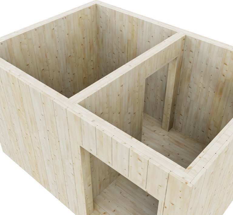 foto Bouda pro psa HTI Zateplená bouda pro psa s předsíní 90 x 150 x 105 cm 