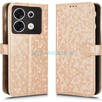 Pouzdro na mobilní telefon Pouzdro Shield4U Infinix Zero 30 5G (X6731) Honeycomb otevírací zlaté a zpět 18 Kč s ATC Clubem