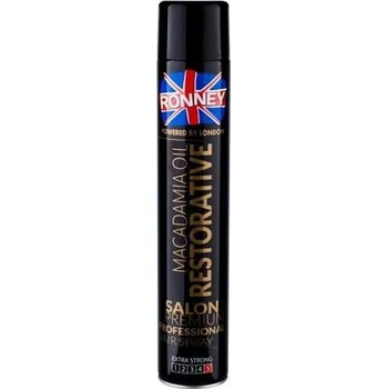 Stylingový přípravek RONNEY London Restorative Macadamia Oil Hair Spray 750ml - lak s makadamiovým olejem